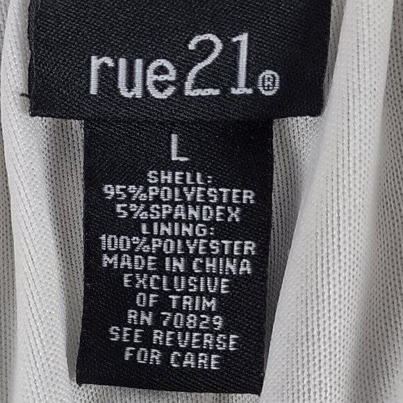 Rue 21 Women's Coral & Brown Geo Stripe Strapless Maxi Dress Size L - Picture 10 of 11